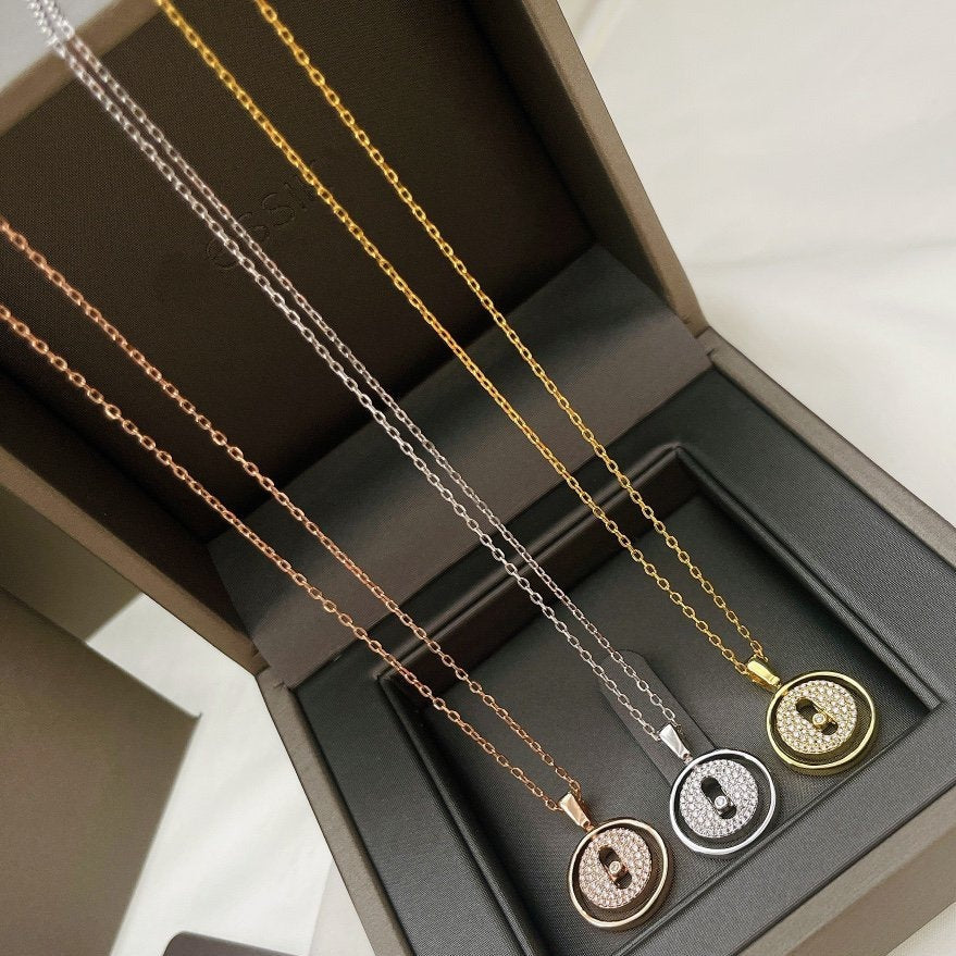 [Lumi]LUCKY MOVER PM PAVED NECKLACE