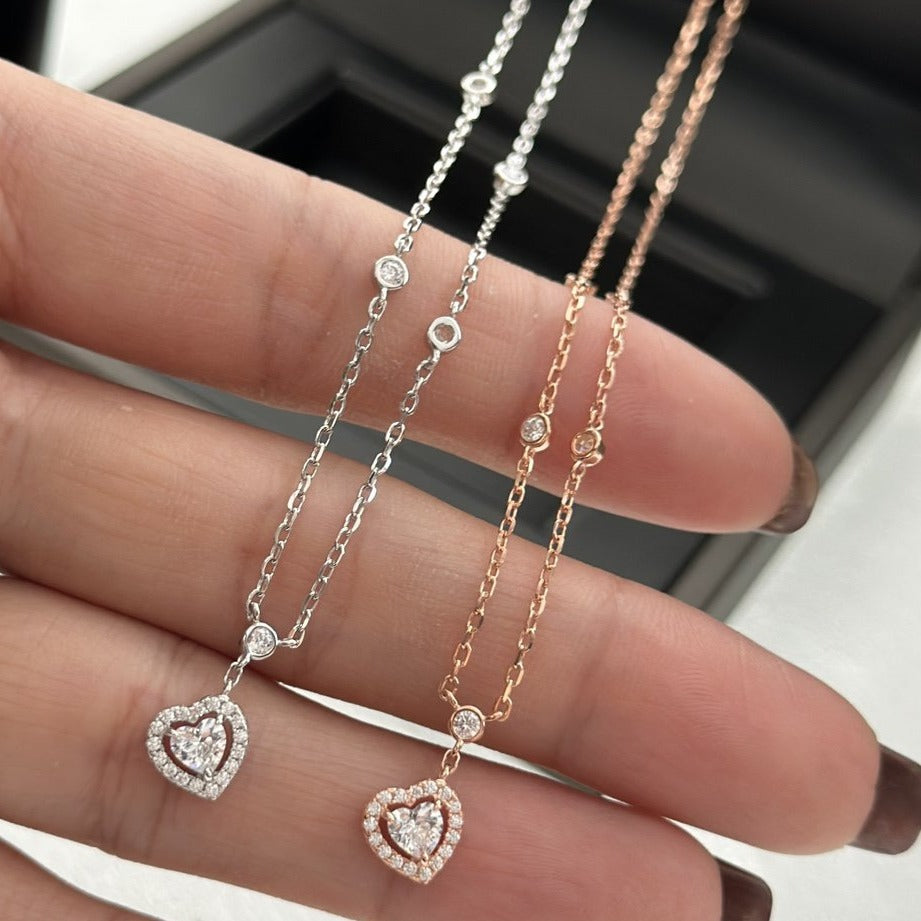 [Lumi]JOY HEART DIAMOND NECKLACE