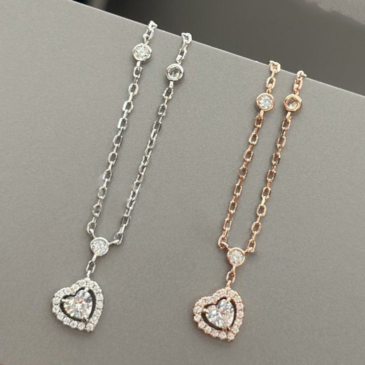 [Lumi]JOY HEART DIAMOND NECKLACE