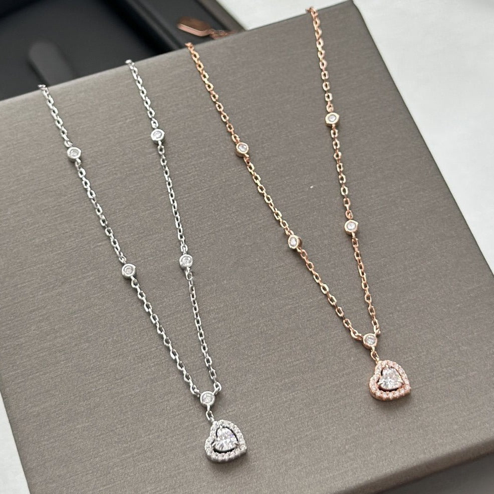 [Lumi]JOY HEART DIAMOND NECKLACE