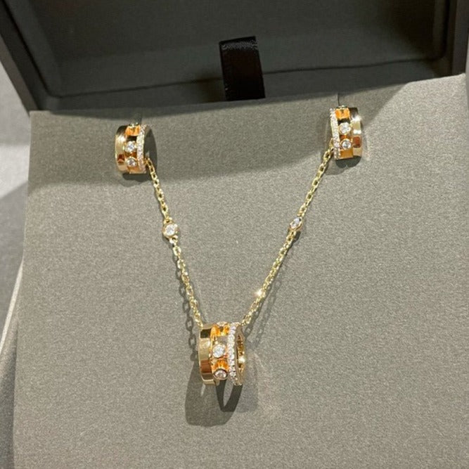 [Lumi]CHAIN MOVE ROMANE PEDAND NECKLACE