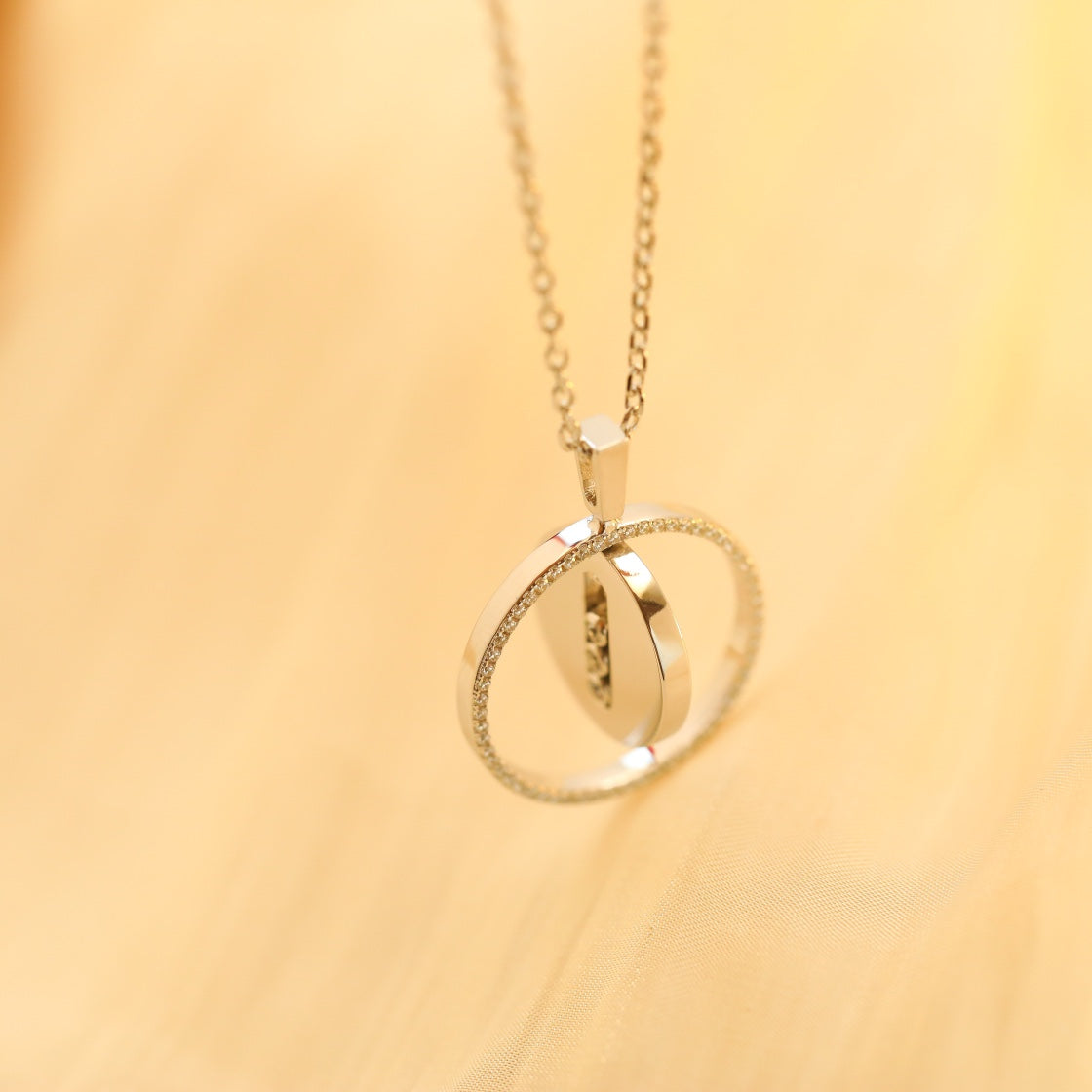 [Lumi]LUCKY MOVE MM SILVER DIAMOND NECKLACE