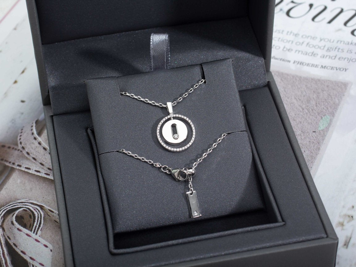 [Lumi]LUCKY MOVE PM NECKLACE SILVER DIAMOND