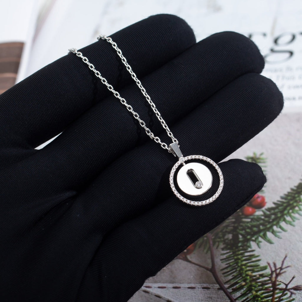 [Lumi]LUCKY MOVE PM NECKLACE SILVER DIAMOND