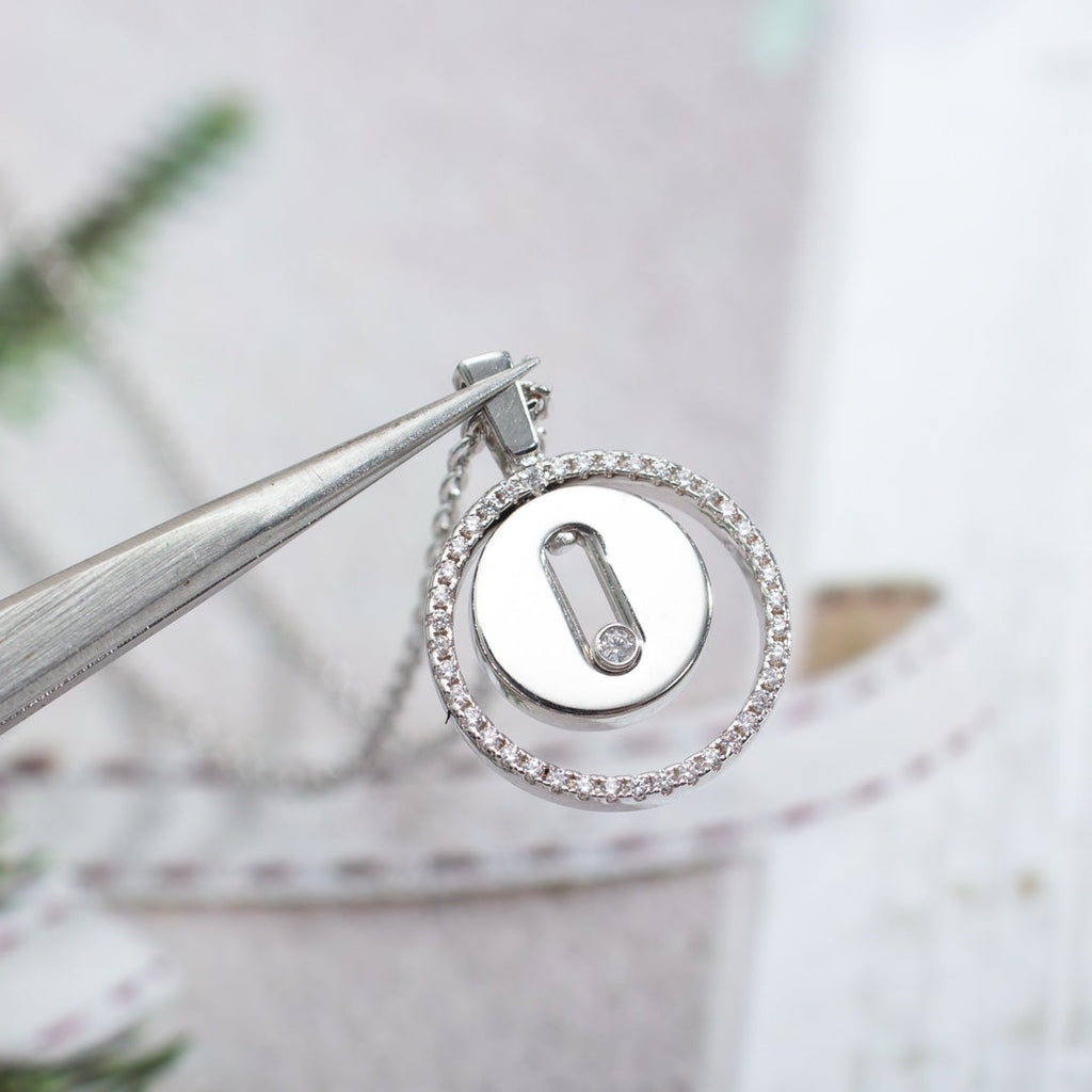 [Lumi]LUCKY MOVE PM NECKLACE SILVER DIAMOND