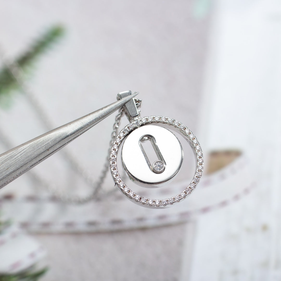[Lumi]LUCKY MOVE PM NECKLACE SILVER DIAMOND
