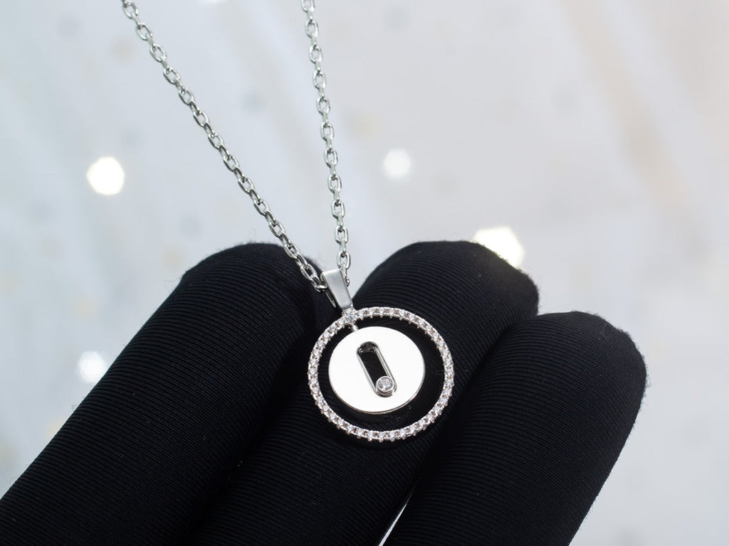 [Lumi]LUCKY MOVE PM NECKLACE SILVER DIAMOND