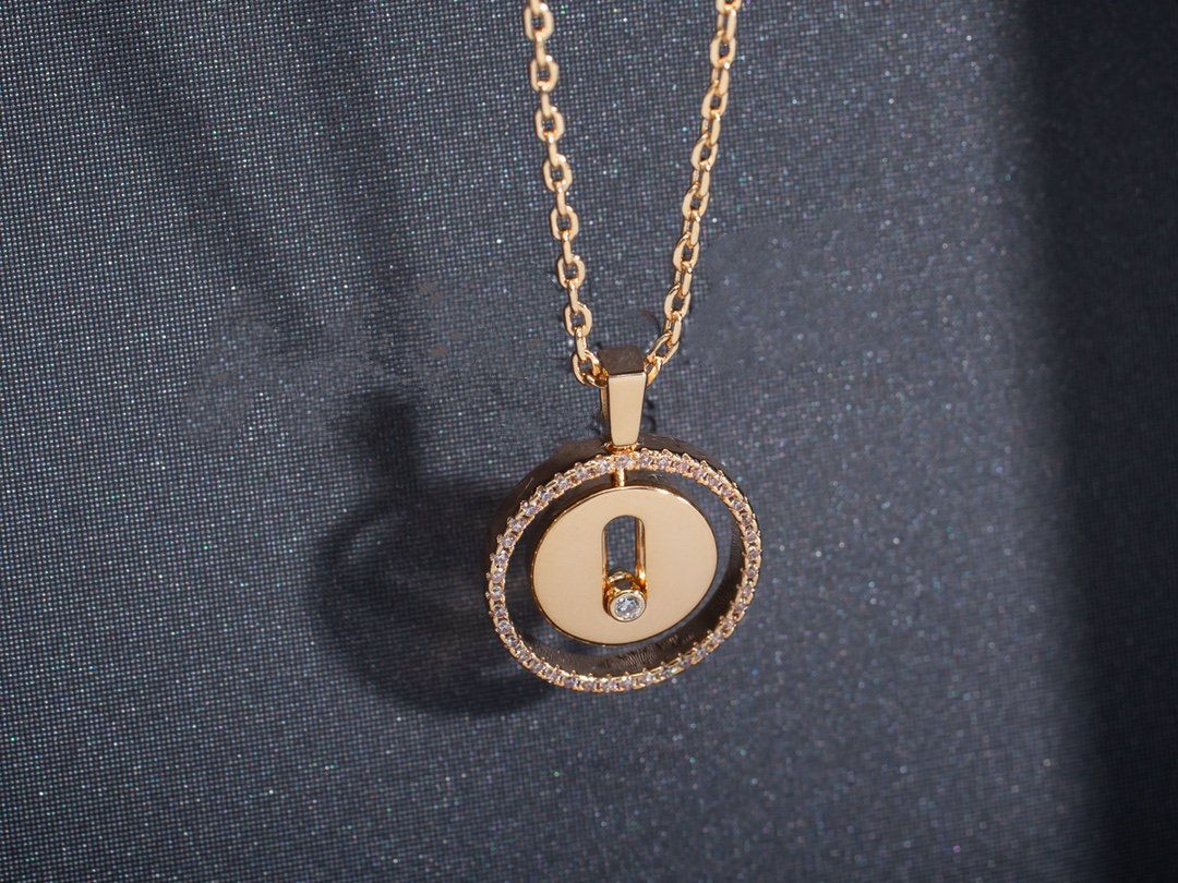 [Lumi]LUCKY MOVE PM NECKLACE PINK GOLD DIAMOND