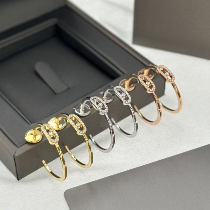 [Lumi]CREOLES MOVE UNO PM DIAMOND EARRINGS