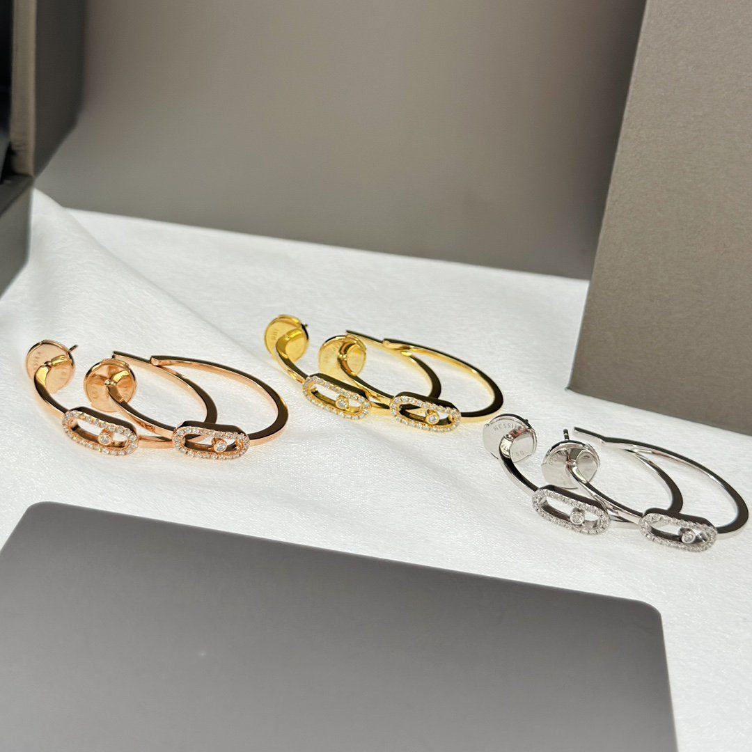 [Lumi]CREOLES MOVE UNO PM DIAMOND EARRINGS