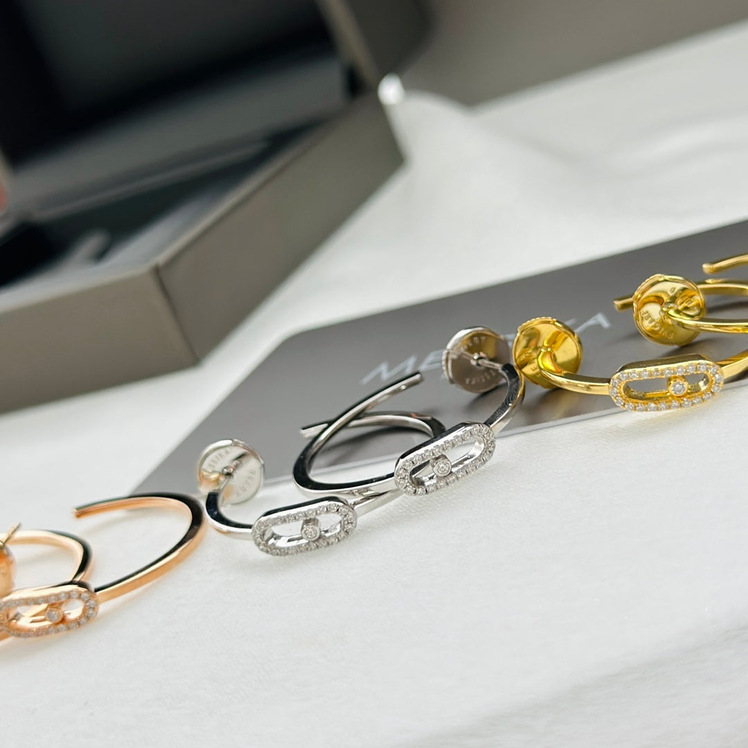 [Lumi]CREOLES MOVE UNO PM DIAMOND EARRINGS