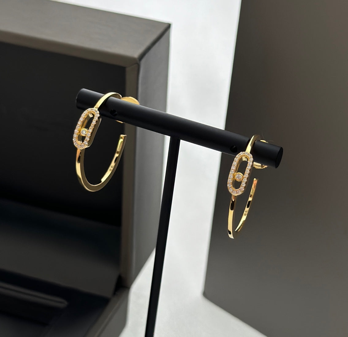 [Lumi]CREOLES MOVE UNO PM DIAMOND EARRINGS