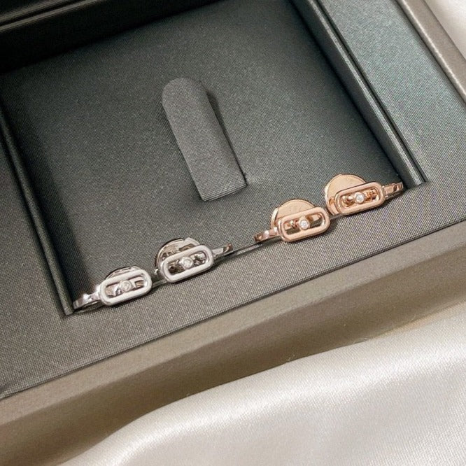 [Lumi]CREOLES MOVE UNO MINI 1 DIAMOND EARRINGS