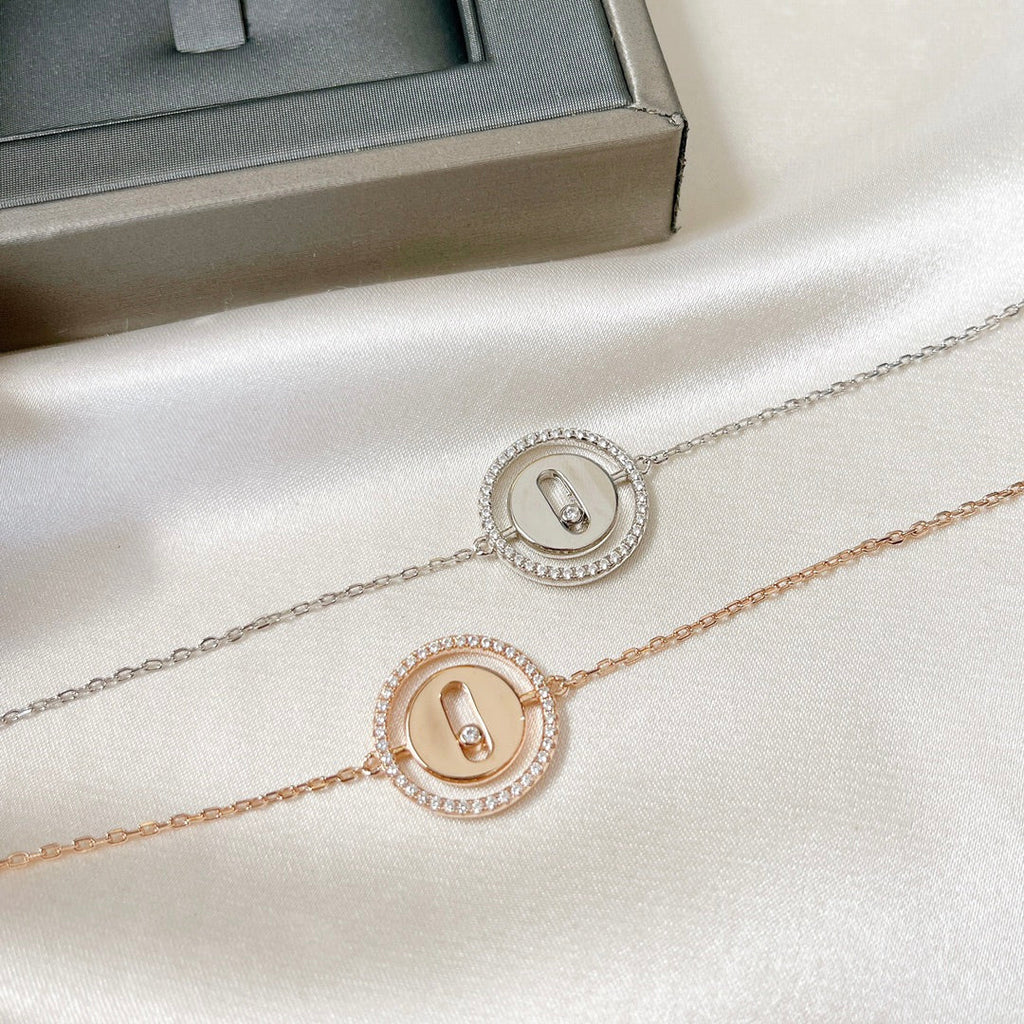 [Lumi]LUCKY MOVE PAVED DIAMOND BRACELET