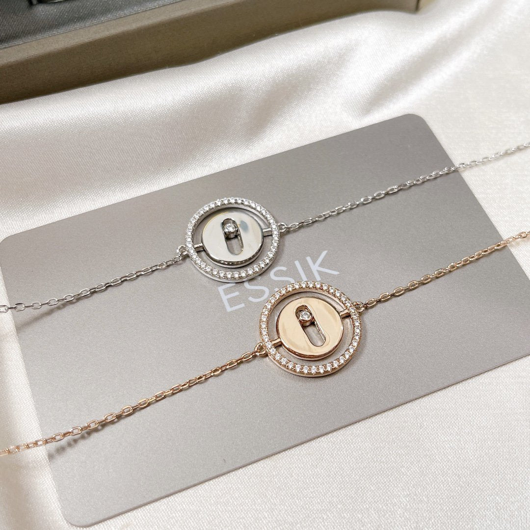 [Lumi]LUCKY MOVE PAVED DIAMOND BRACELET