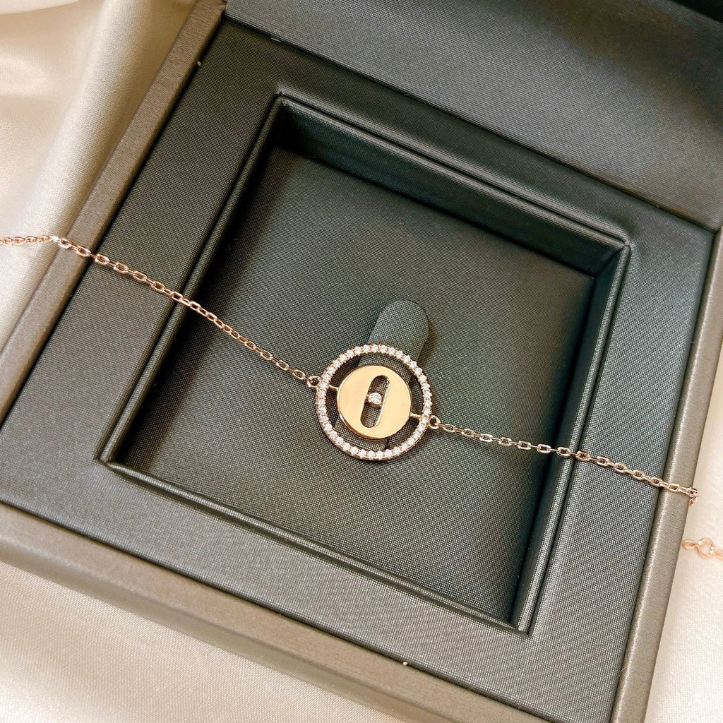 [Lumi]LUCKY MOVE PAVED DIAMOND BRACELET