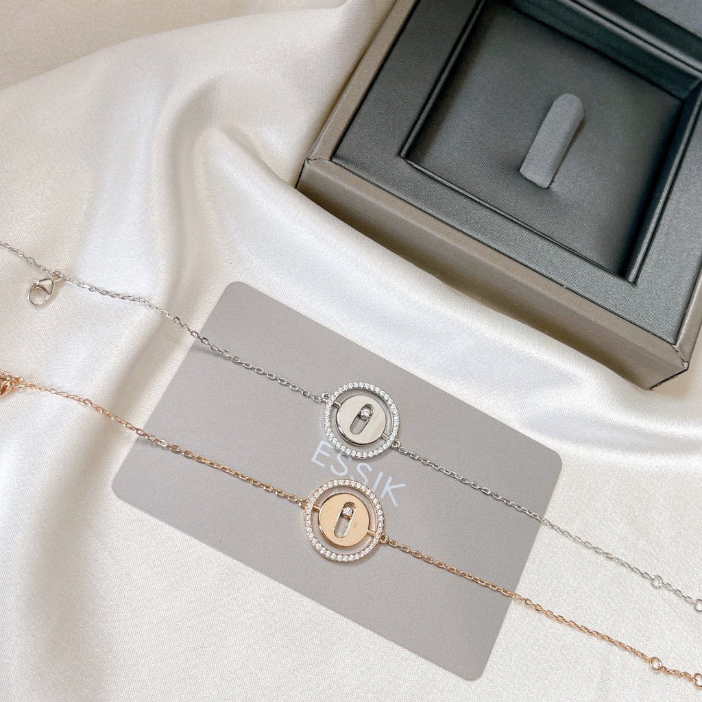 [Lumi]LUCKY MOVE PAVED DIAMOND BRACELET