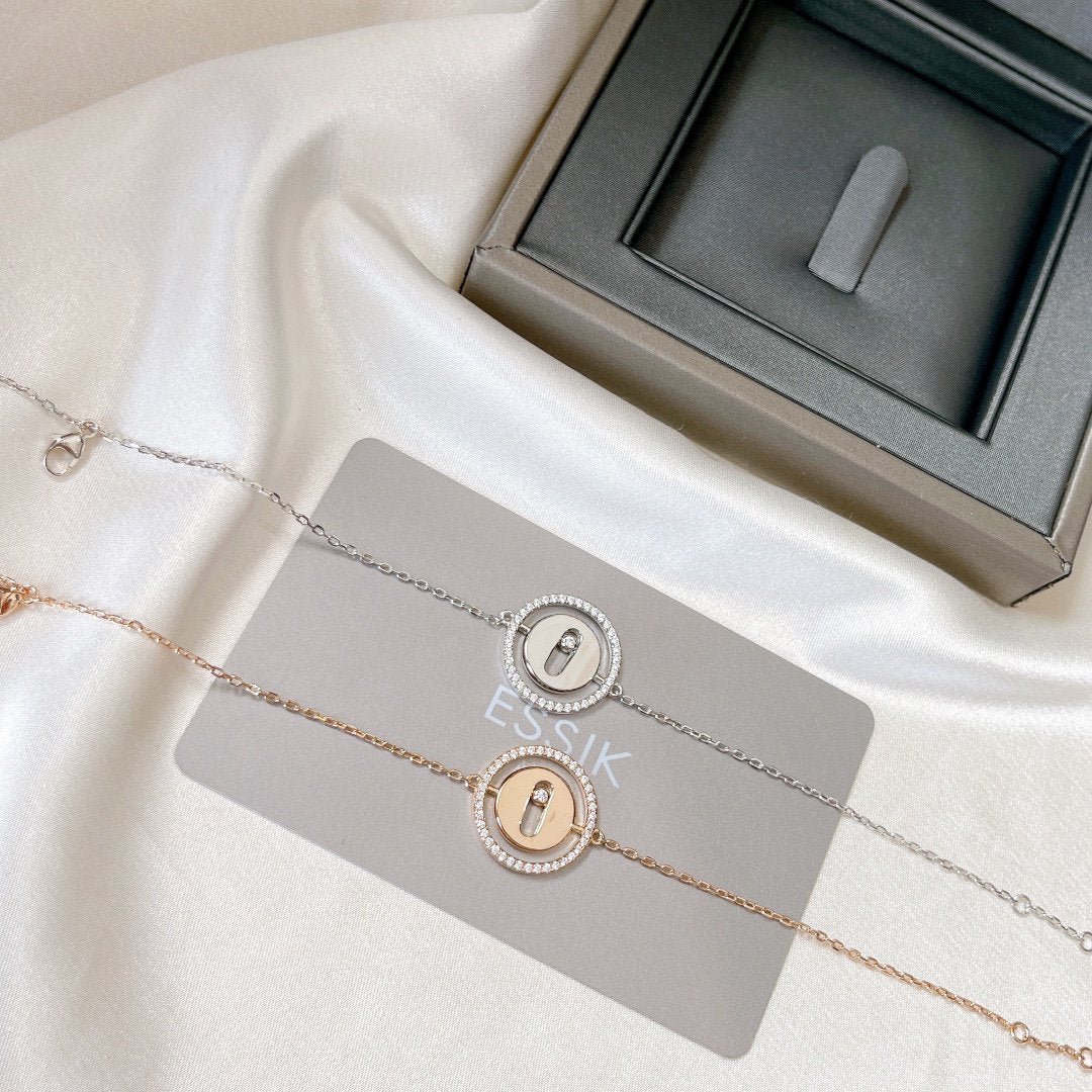 [Lumi]LUCKY MOVE PAVED DIAMOND BRACELET