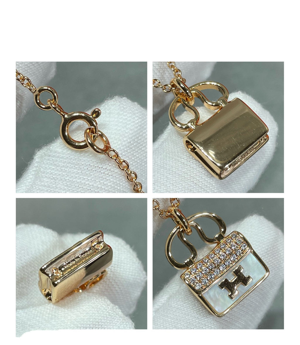 [Lumi Jewels]H CIRCE MOISSANITE PENDANT NECKLACE GOLD