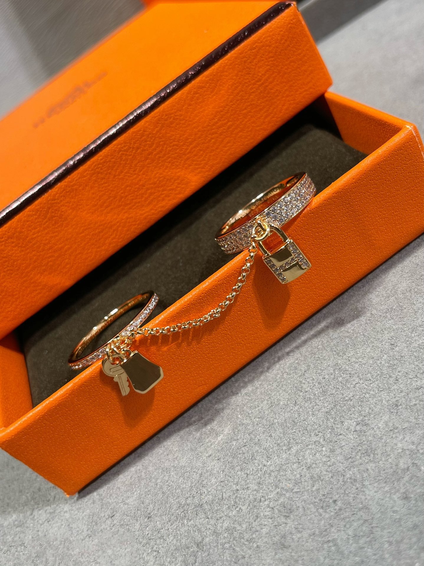 [Lumi Jewels]HM KELLY CLOCHETTE DOUBLE RING IN  WITH DIAMONDS