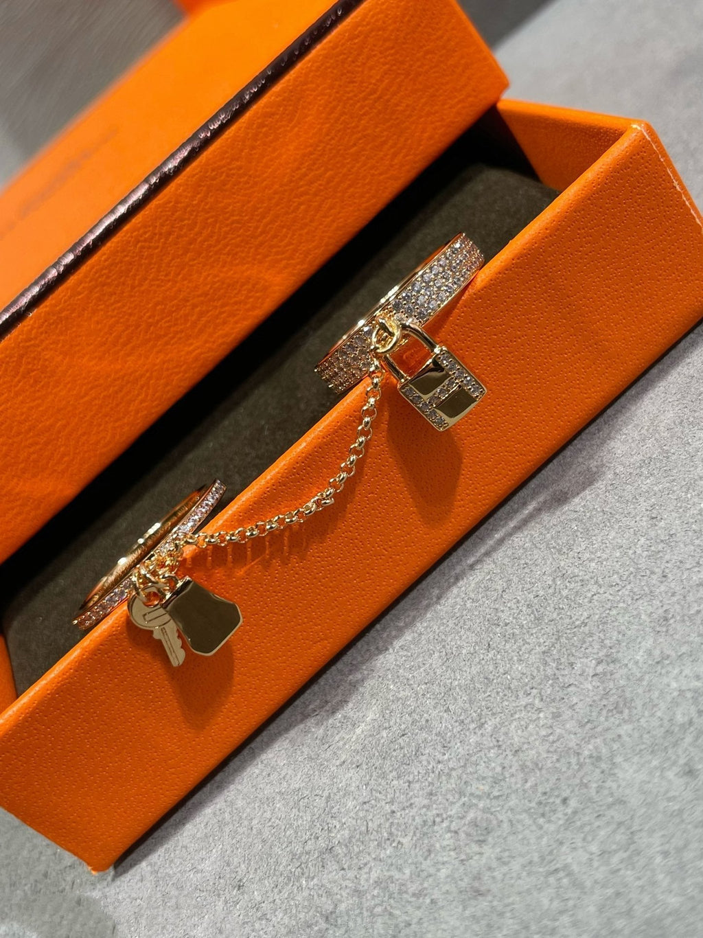 [Lumi Jewels]HM KELLY CLOCHETTE DOUBLE RING IN  WITH DIAMONDS