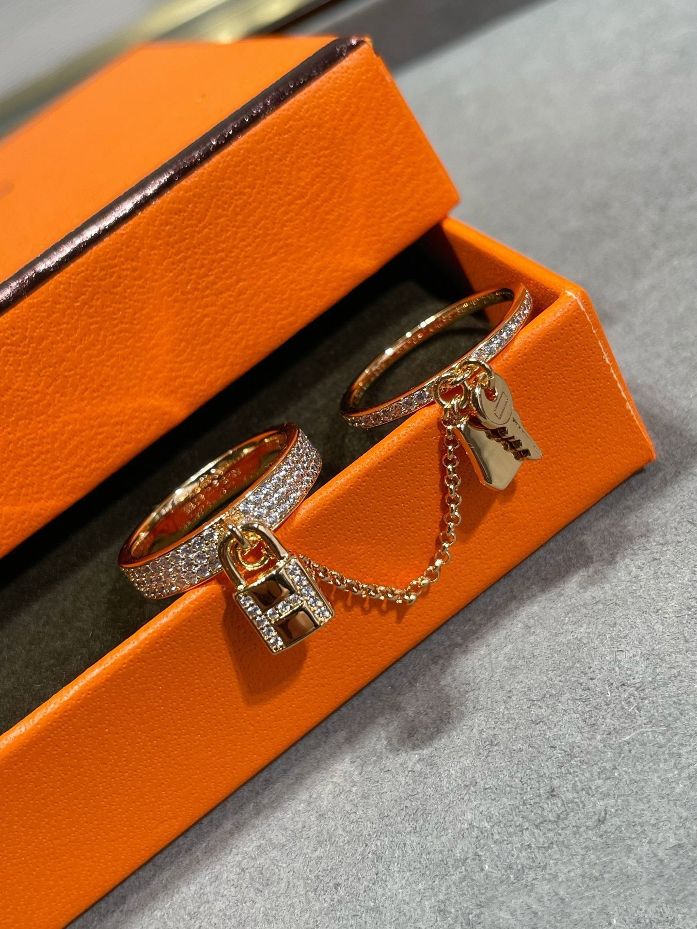 [Lumi Jewels]HM KELLY CLOCHETTE DOUBLE RING IN  WITH DIAMONDS