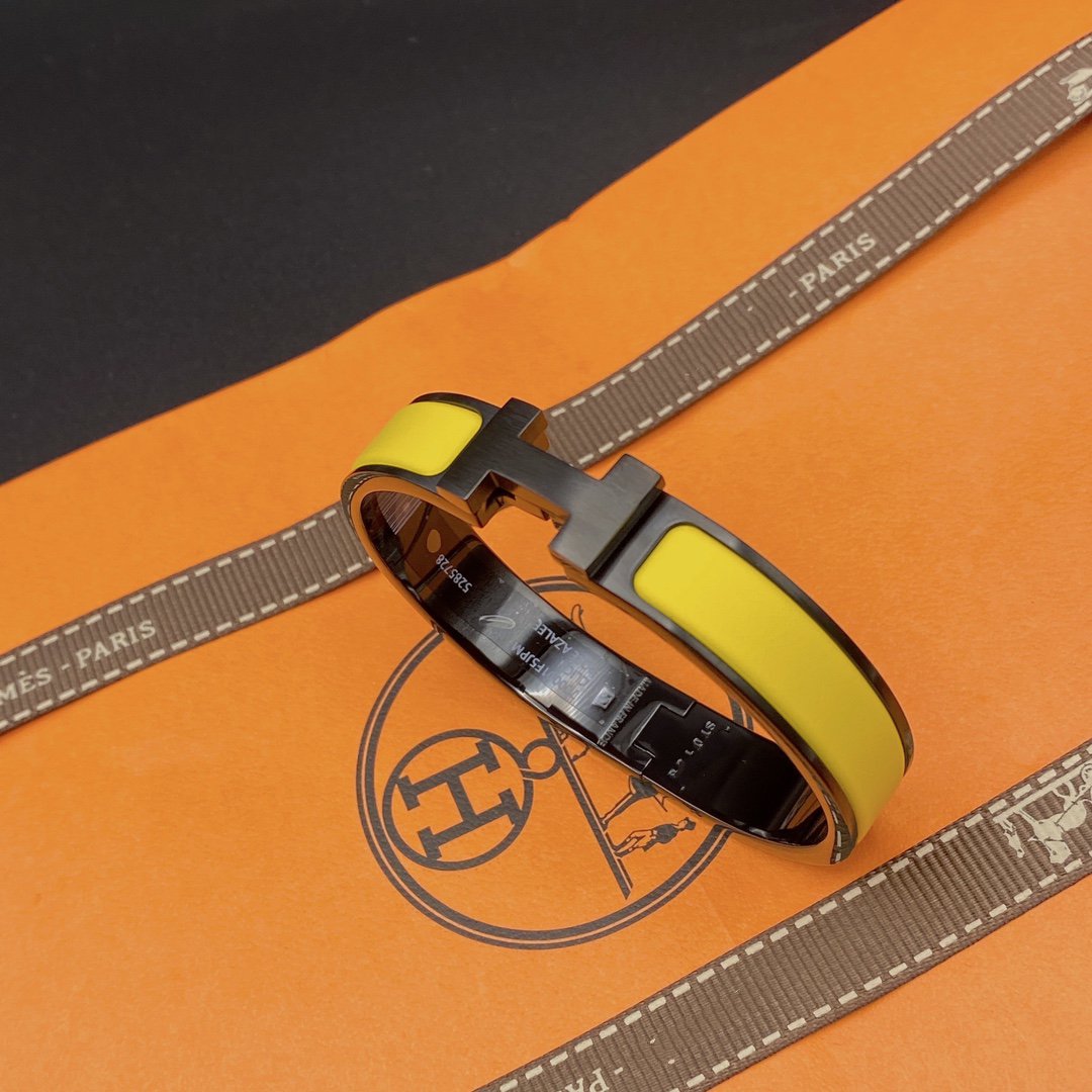 [Lumi Jewels]CLIC HM SO BLACK YELLOW BRACELET