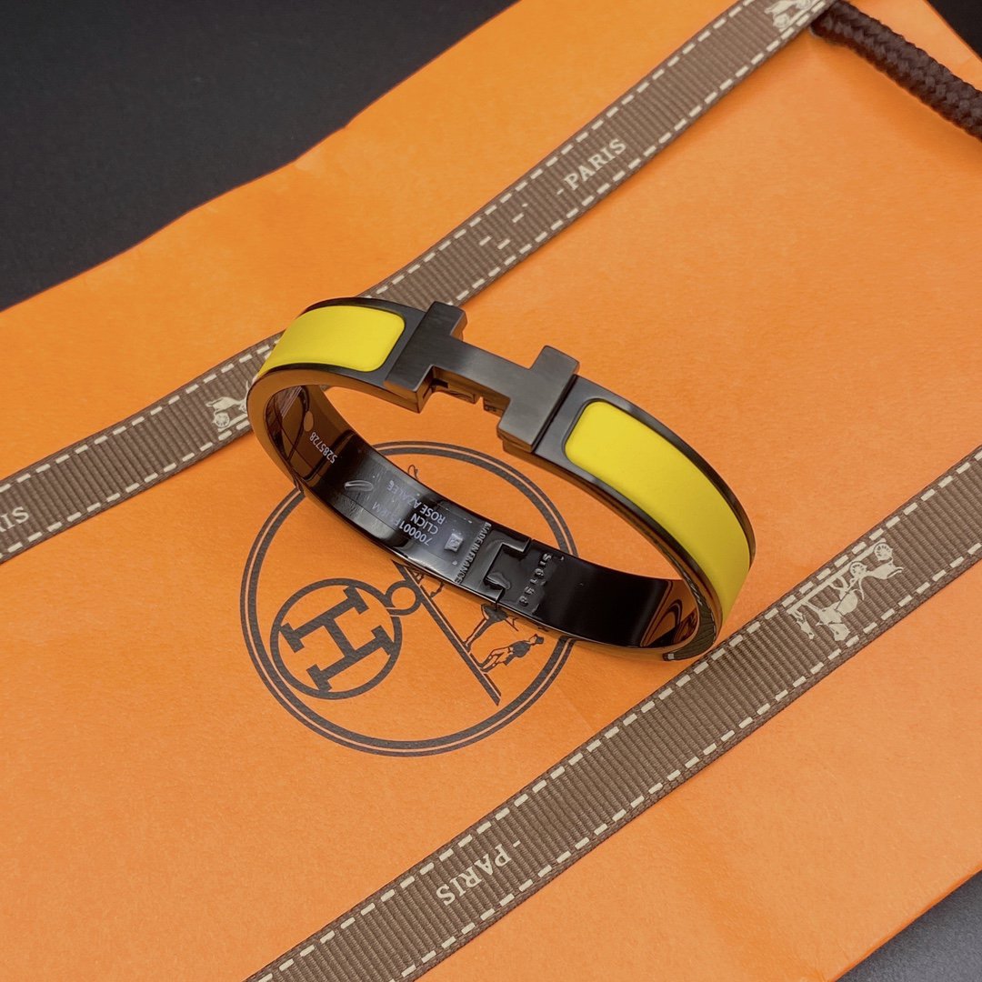 [Lumi Jewels]CLIC HM SO BLACK YELLOW BRACELET