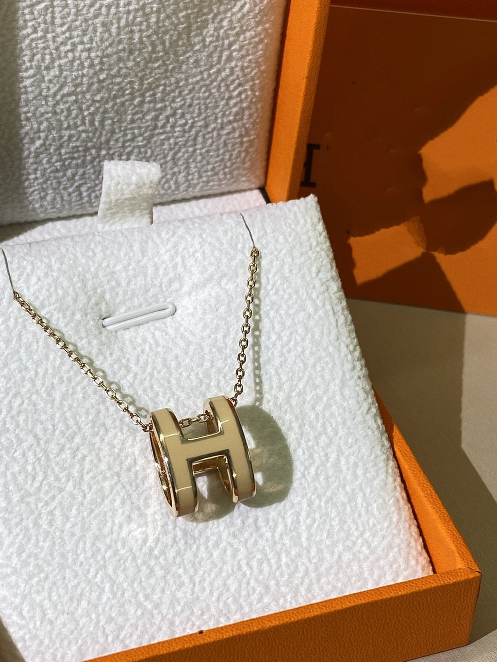 [Lumi Jewels]HM CLIC YELLOW ENAMEL GOLD NECKLACE