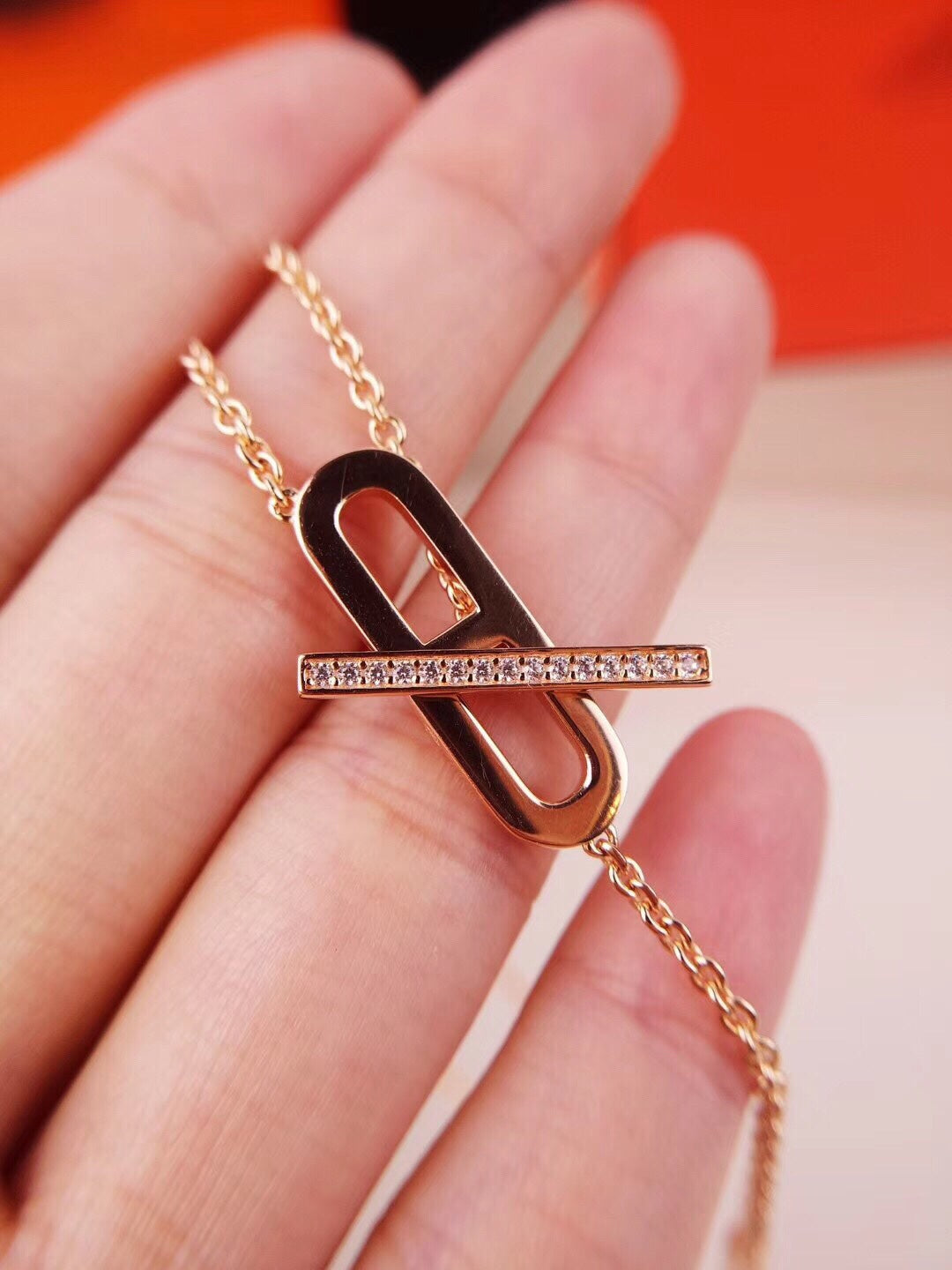 [Lumi Jewels]HM FIRE PIG NOSE NECKLACE TRENDY STREET