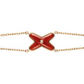 [Lumi Jewels]JEUX BRACELET CARNELIAN PINK GOLD 1 DIAMOND