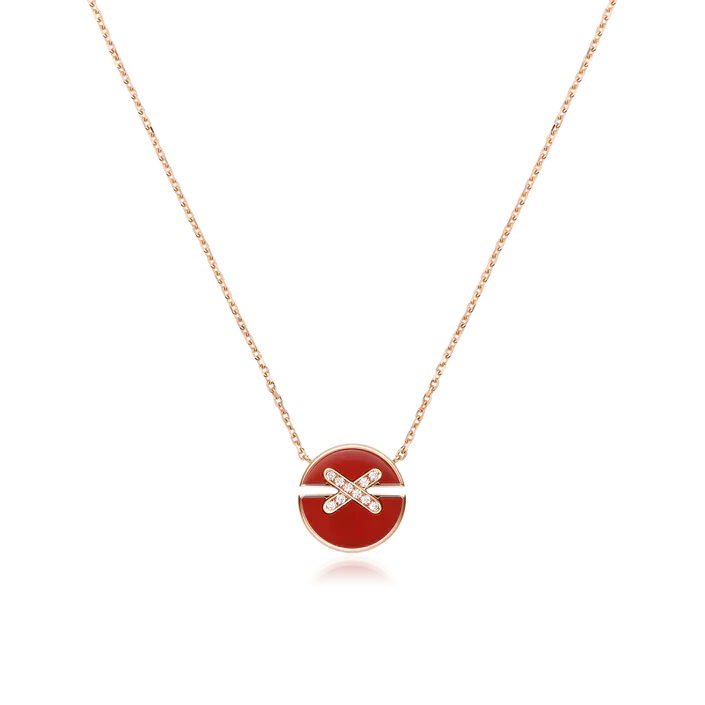 [Lumi Jewels]JEUX DE ROSE GOLD DIAMOND NECKLACE