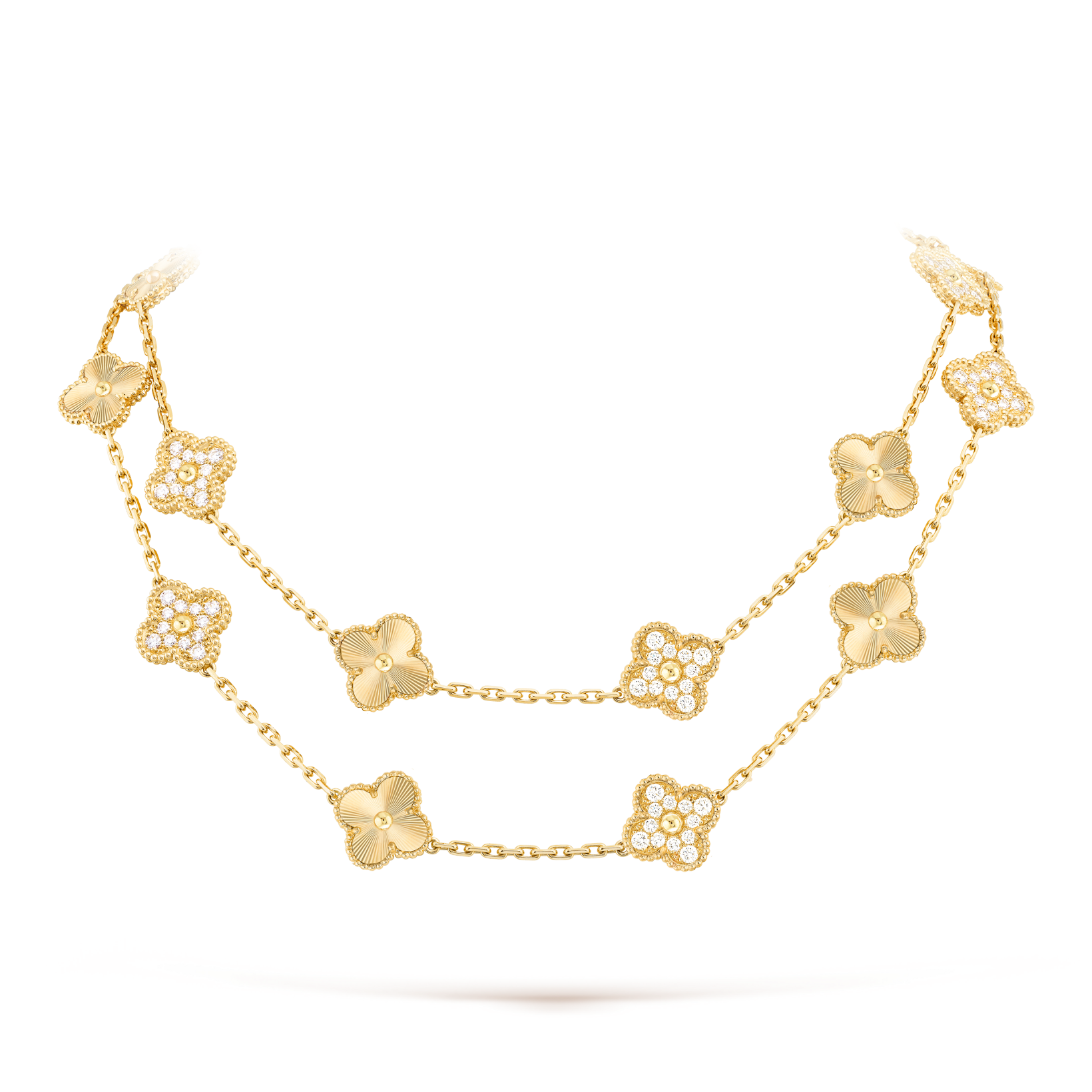 [Lumi Jewels]CLOVER 20 MOTIFS LASER DIAMOND NECKLACE