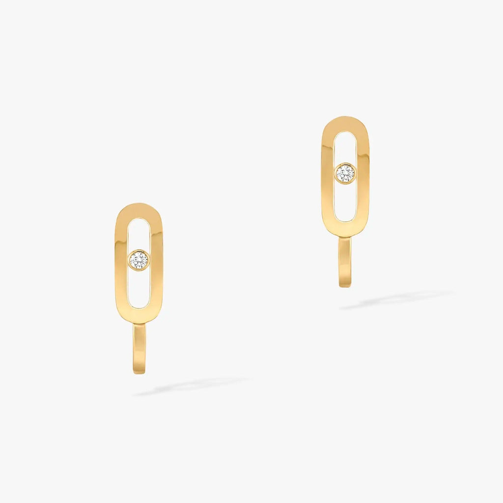 [Lumi]CREOLES MOVE UNO MINI 1 DIAMOND EARRINGS