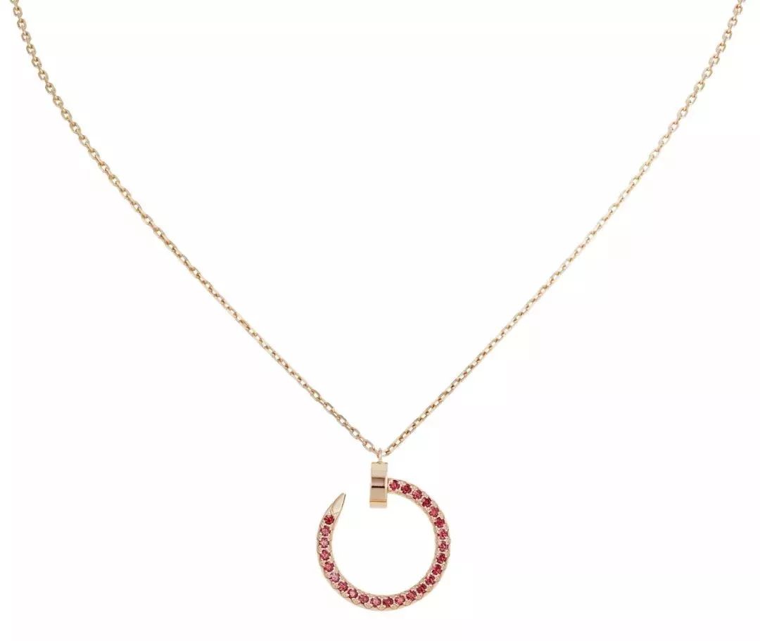 [Lumi Jewels]JUSTE NECKLACE GOLD RED DIAMONDS