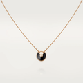 [Lumi Jewels]AMULETTE ROSE GOLD ONYX NECKLACE