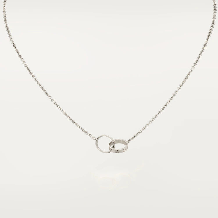 [Lumi Jewels]LOVE NECKLACE PINK GOLD AND SILVER