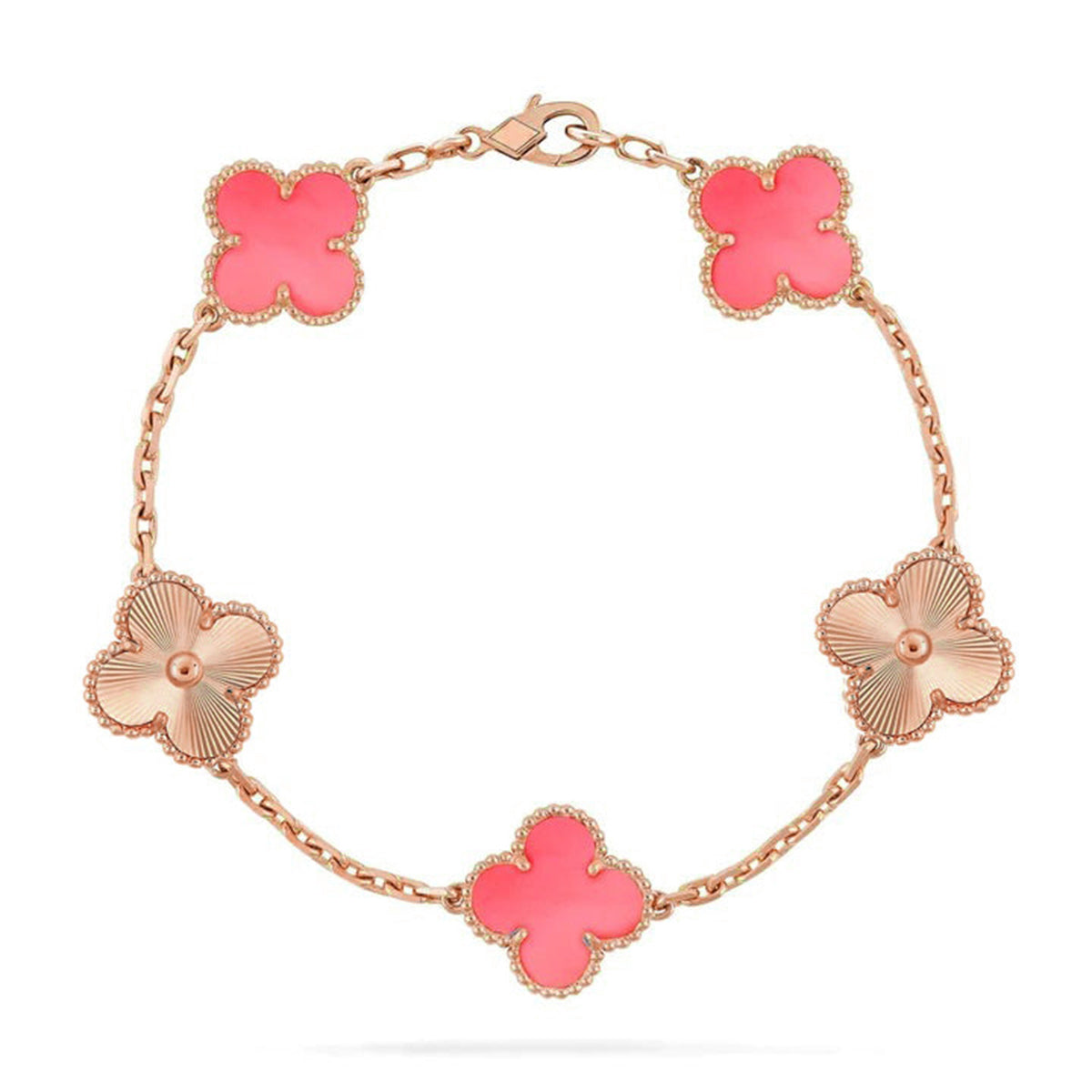 [Lumi Jewels] CLOVER 5 MOTIFS  PINK MOP BRACELET COLLECTION