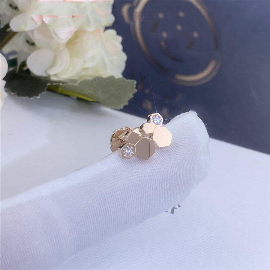 [Lumi Jewels]BEE LOVE PINK GOLD DIAMOND EARRINGS