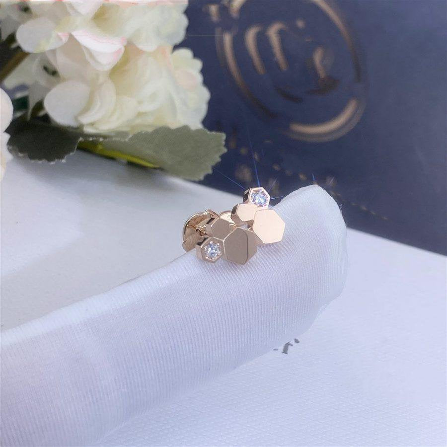 [Lumi Jewels]BEE LOVE PINK GOLD DIAMOND EARRINGS