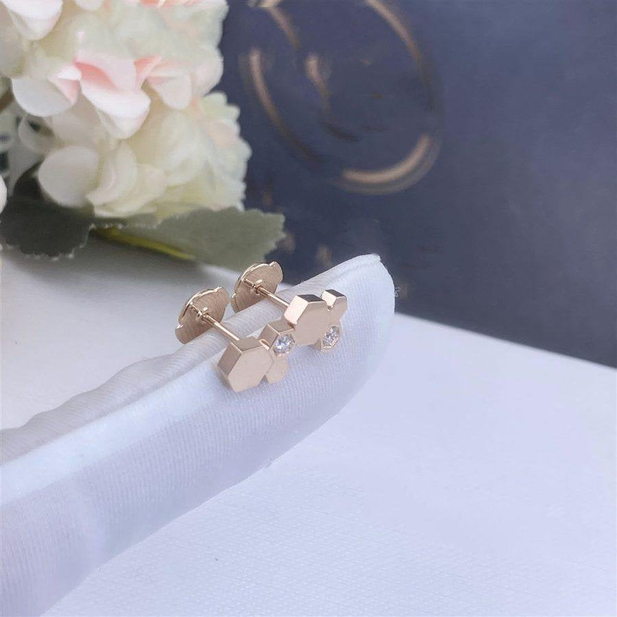 [Lumi Jewels]BEE LOVE PINK GOLD DIAMOND EARRINGS