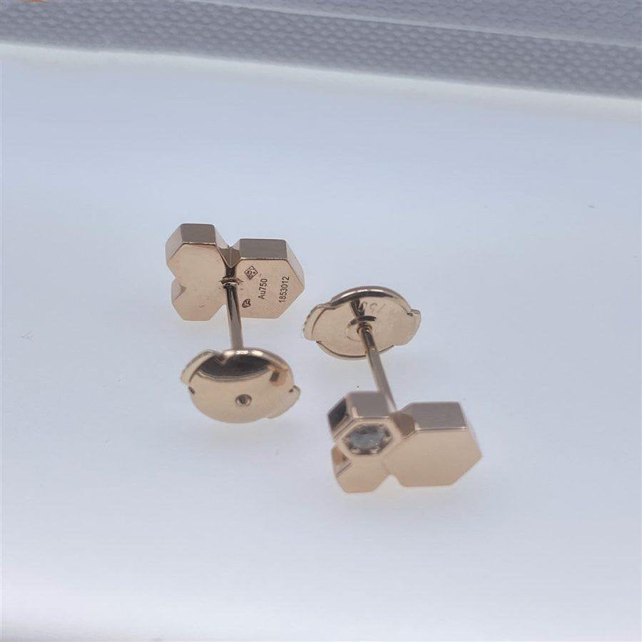 [Lumi Jewels]BEE LOVE PINK GOLD DIAMOND EARRINGS