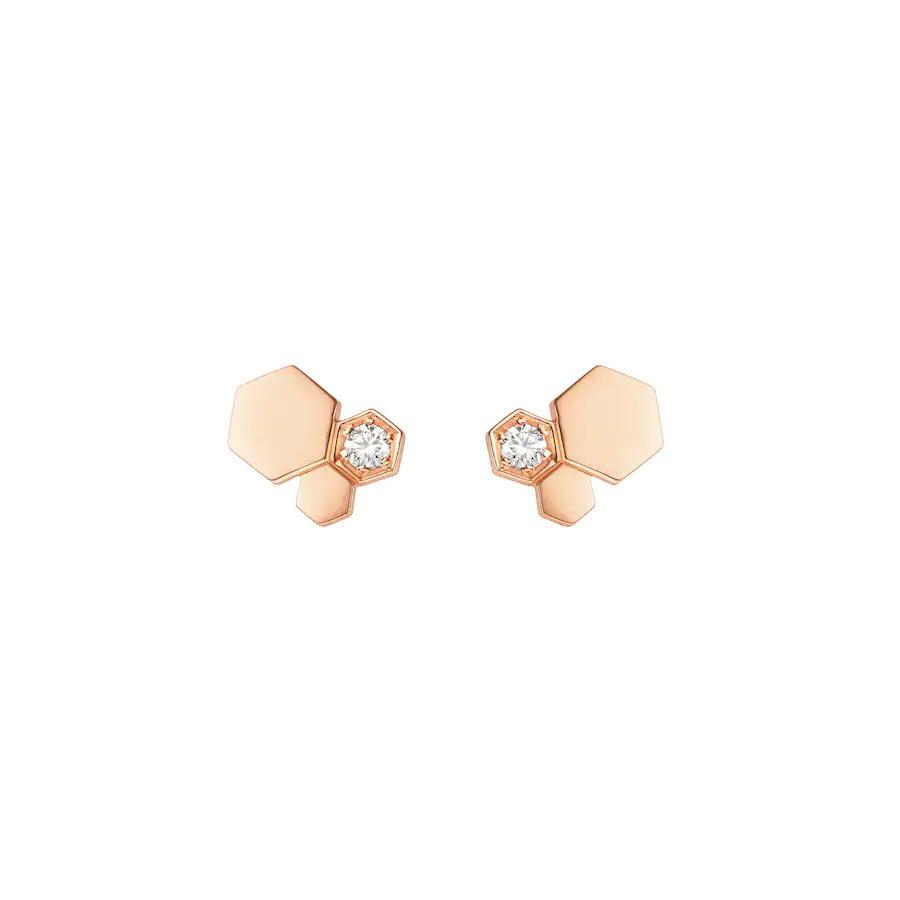 [Lumi Jewels]BEE LOVE PINK GOLD DIAMOND EARRINGS