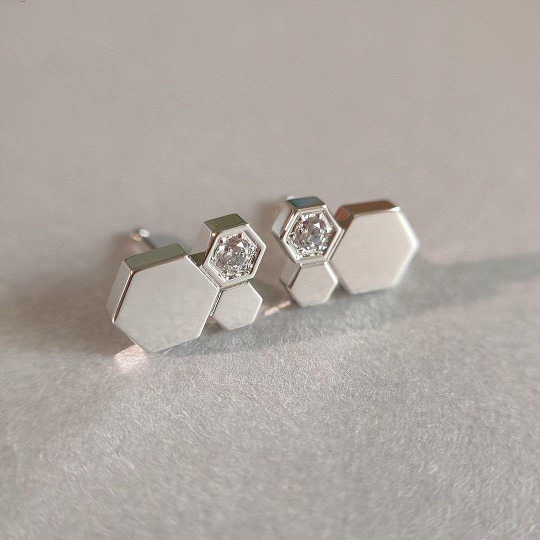 [Lumi Jewels]BEE LOVE SILVER DIAMOND EARRINGS