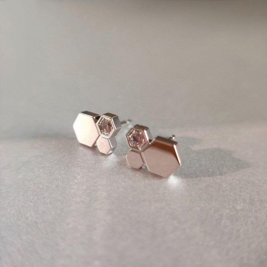 [Lumi Jewels]BEE LOVE SILVER DIAMOND EARRINGS