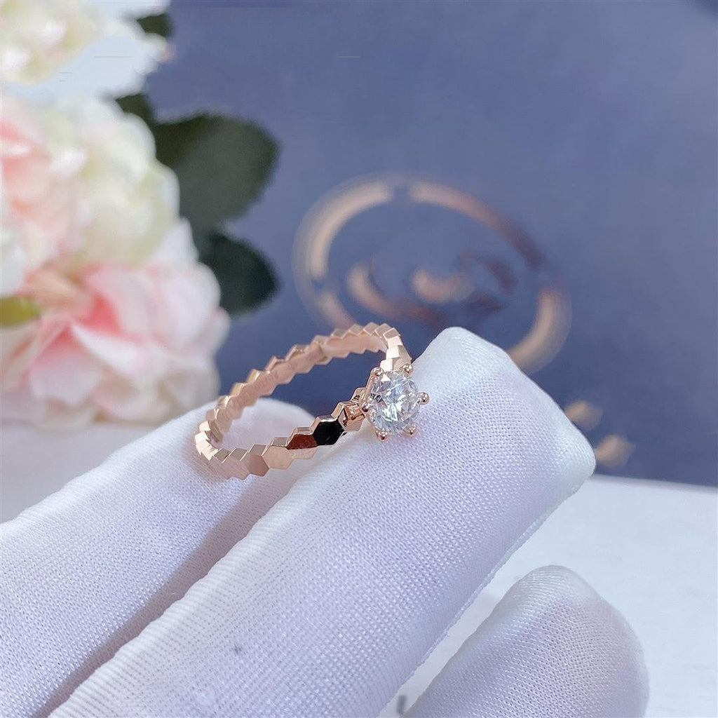 [Lumi Jewels]BEE LOVE RING PINK GOLD 1 DIAMOND