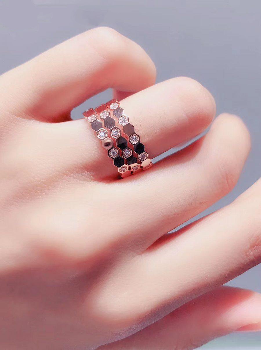 [Lumi Jewels]BEE LOVE RING PINK GOLD DIAMOND