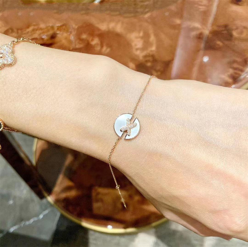 [Lumi Jewels]JEUX DE BRACELET MOP PINK GOLD DIAMONDS