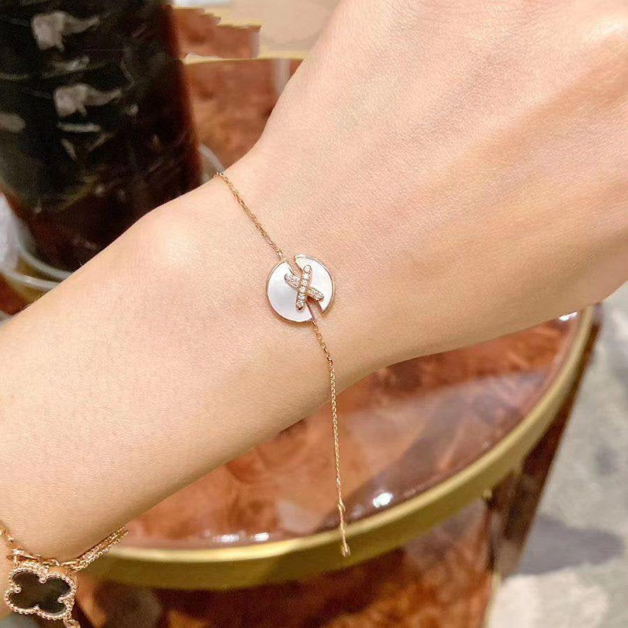 [Lumi Jewels]JEUX DE BRACELET MOP PINK GOLD DIAMONDS