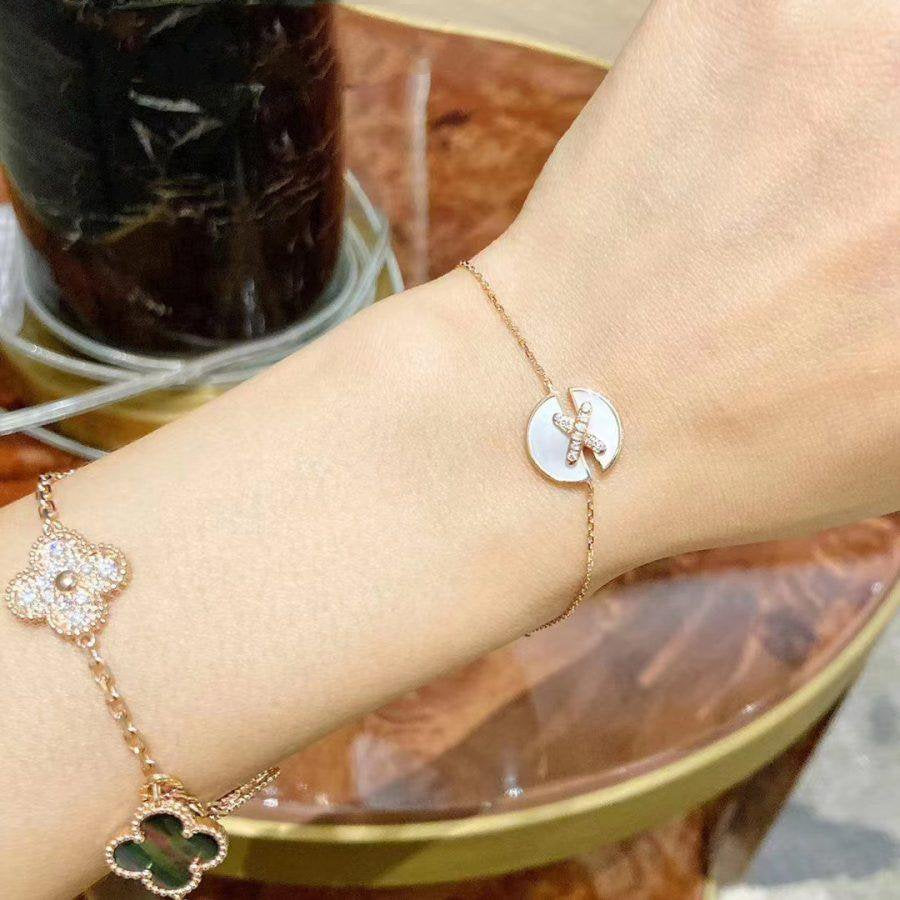 [Lumi Jewels]JEUX DE BRACELET MOP PINK GOLD DIAMONDS